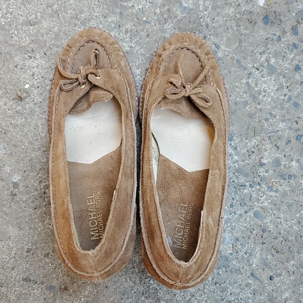 Michael Michael Kors brown suede loafer wedge